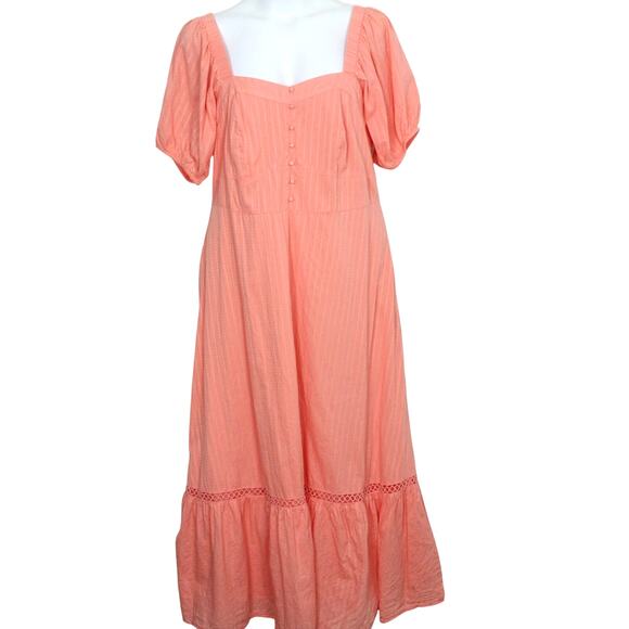 And Now This Trendy Plus Size Puff-Sleeve Floral Maxi Dress Size 2X NWT - Picture 1 of 5